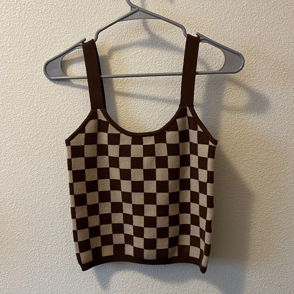Checkered tank and Sweater